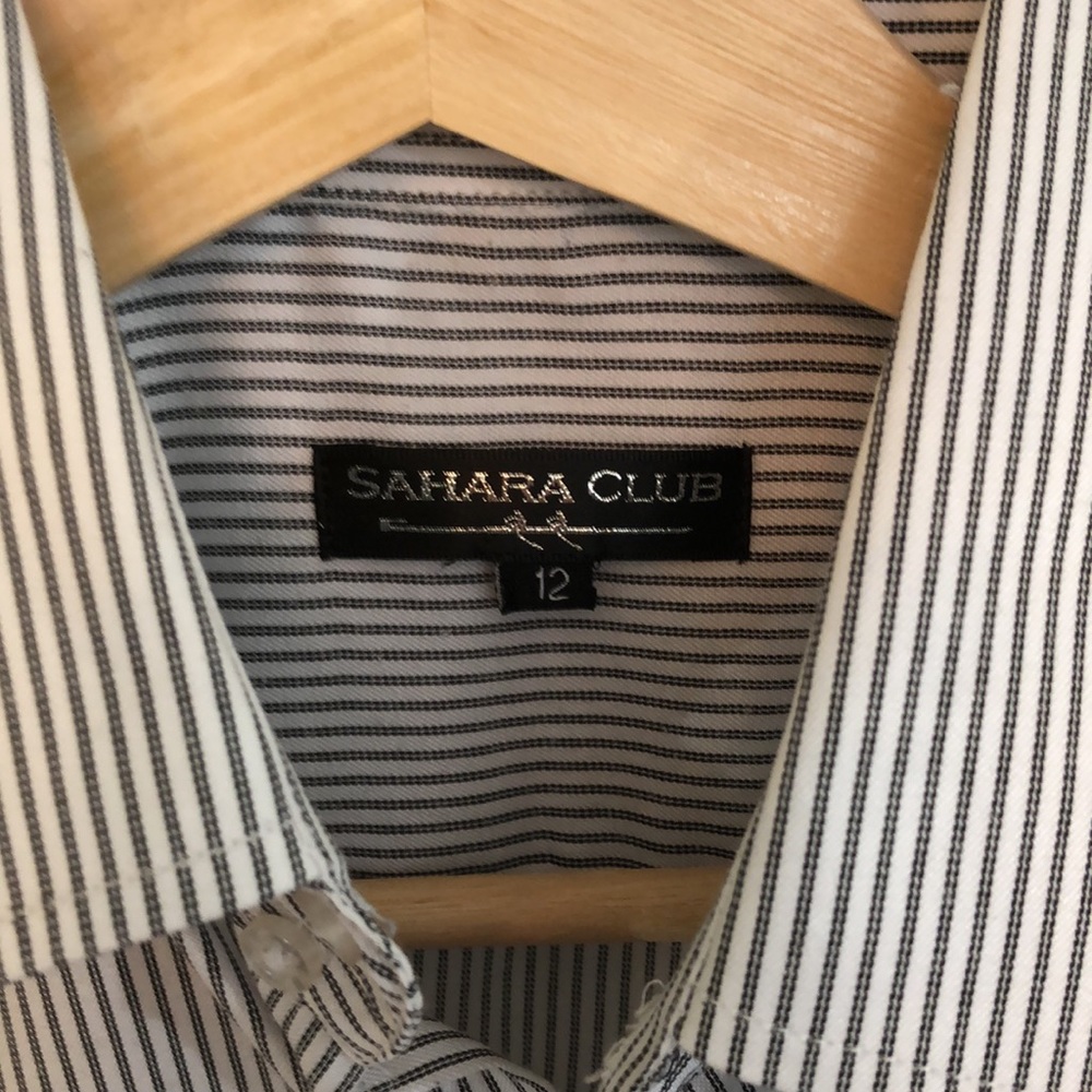 Boys Striped dress shirt Sz 12 - Picture 2 of 4